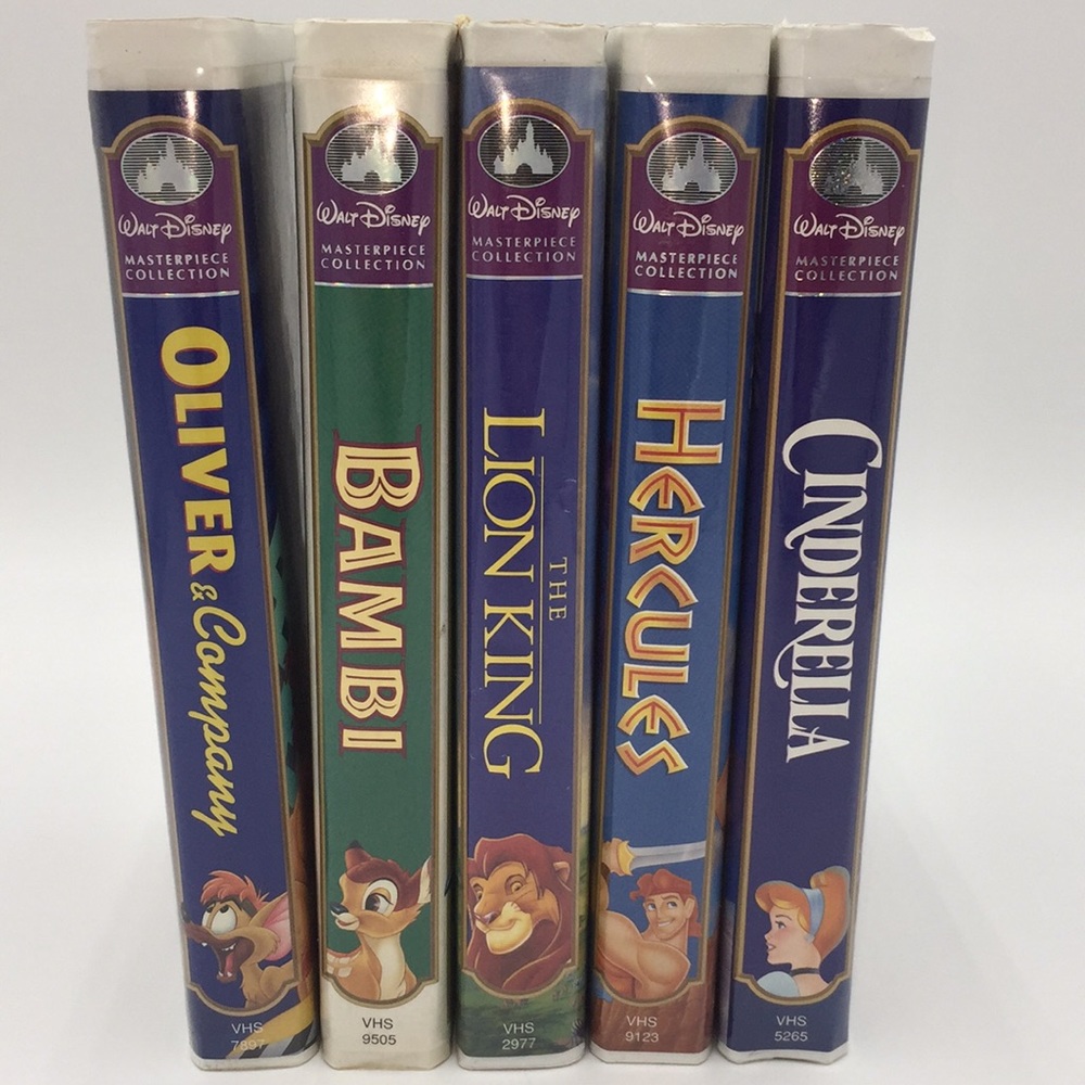 5 Walt Disney Masterpiece Collection VHS Movies Cartoons